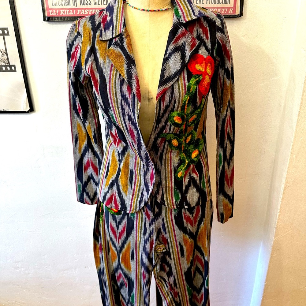 Ikat Boho printed suit